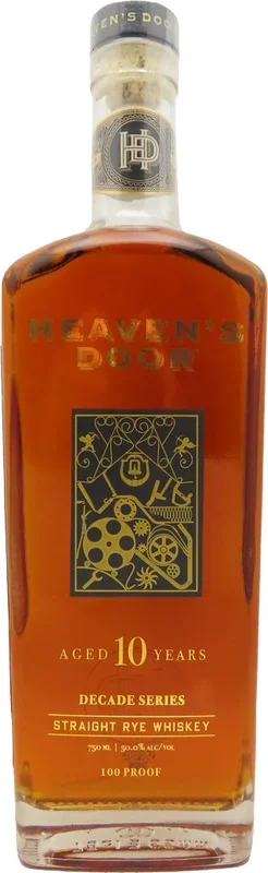 Heaven’s Door Straight Rye Whiskey Decade Series 10 Year Old 750ml