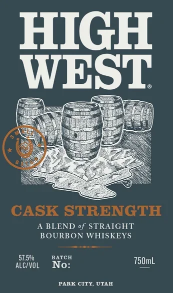 High West Cask Strength A Blend of Straight Bourbon Whiskeys Batch No: 23B17 – CLOSEOUT – SAVE 19%