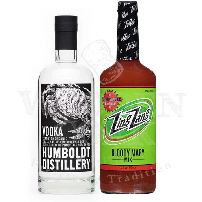 Humboldt Distillery Organic Vodka & Bloody Mary Mix Cocktail Bundle
