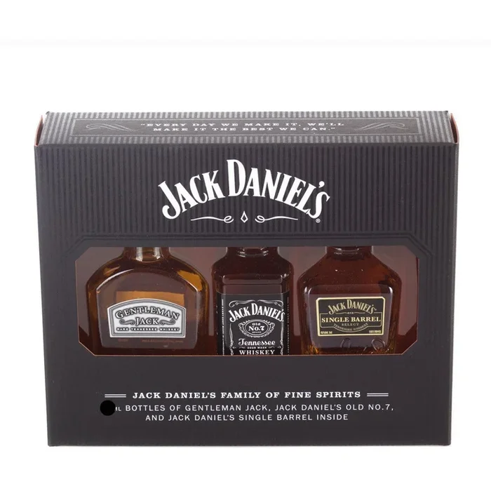 Jack Daniel’s 375ml Gift Set Black Label, Gentleman Jack, Single Barrel Select Straight Bourbon Whiskey
