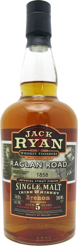 Jack Ryan Raglan Road Single Malt Irish Whiskey 5 Year Old 700ml
