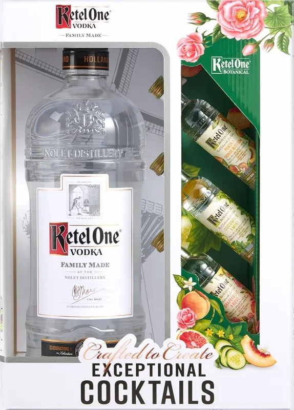 Ketel One Vodka with Three Mini Botanical Bottles (1.75L)