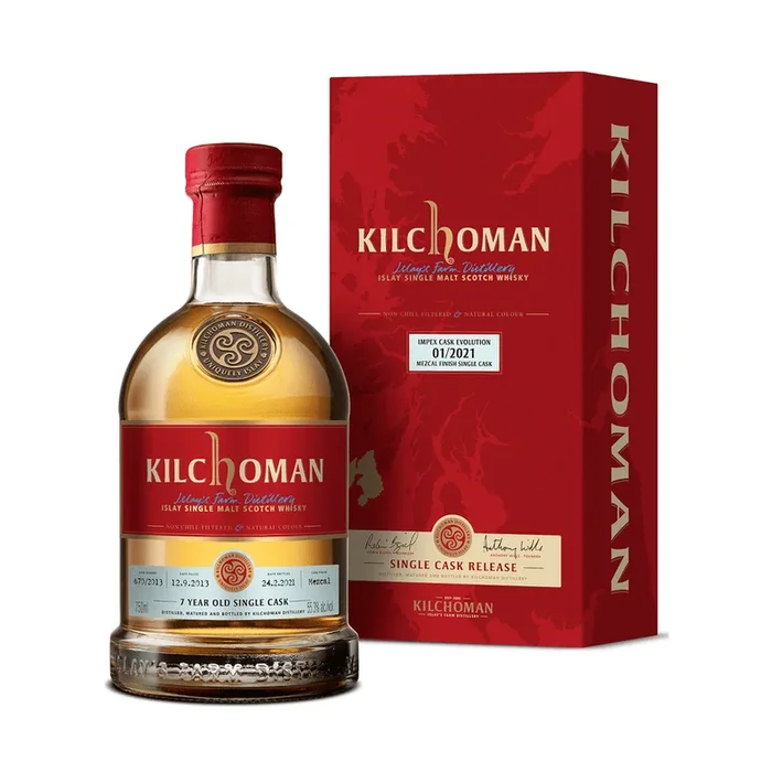 Kilchoman Impex Cask Evolution 01/2021 7 Year Old Mezcal Finish Single Cask Islay Single Malt Scotch Whisky