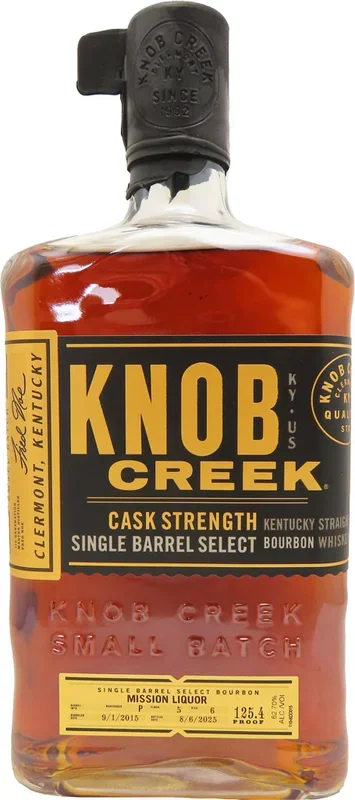 Knob Creek “Mission Exclusive” 10 Year Old Cask Strength Single Barrel 125.4 Pf. Kentucky Bourbon 750ml