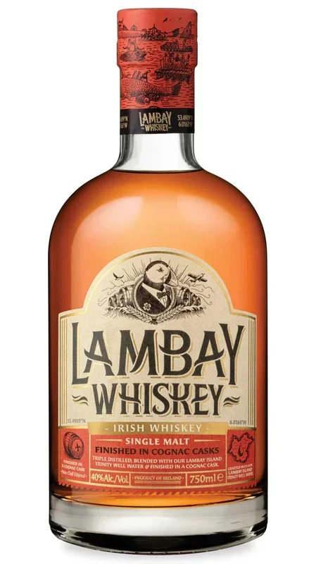 LAMBAY WHISKEY SINGLE MALT IRISH IN COGNAC CASK 750ML
