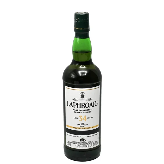 Laphroaig Islay Single Malt Scotch 34 Year Whisky – The Ian Hunter Story Book #5