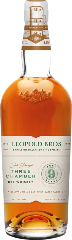 Leopold Bros 9 Year Old Cask Strength Three Chamber Rye Whiskey 750ml