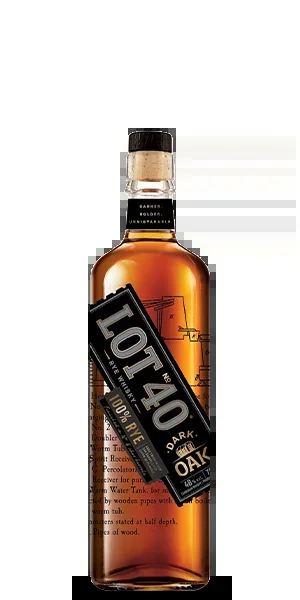 Lot No. 40 Dark Oak 100% Rye Whisky