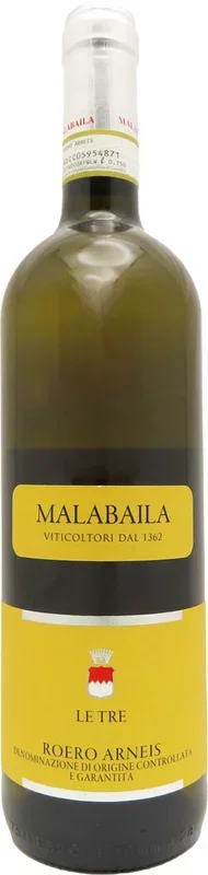 Malabaila Roero Arneis Le tre 2023 750ml