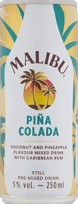 Malibu Pina Colada Pre-Mixed 25cl Can