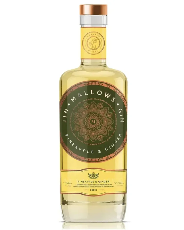 Mallows Pineapple & Ginger Flavoured Gin, 70 cl