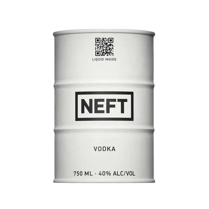 Neft Vodka White Barrel Packaging