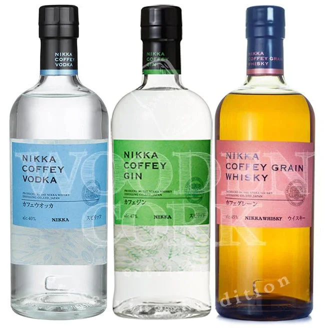 Nikka Coffey Vodka, Coffey Gin and Coffey Grain Whiskey Bundle