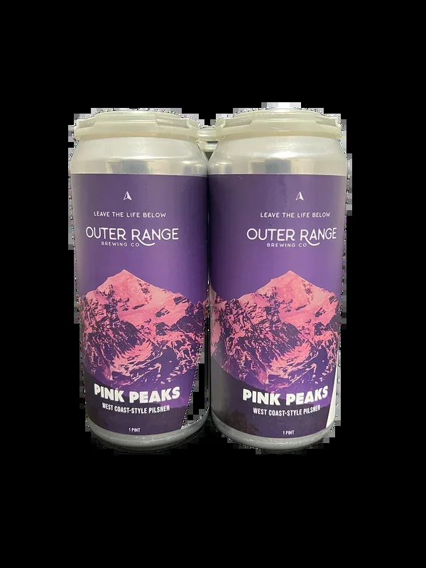 Outer Range Pink Peaks West Coast Pilsner 4 Pack