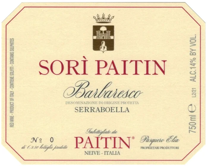 Paitin Barbaresco Sori Paitin Serraboella 2019