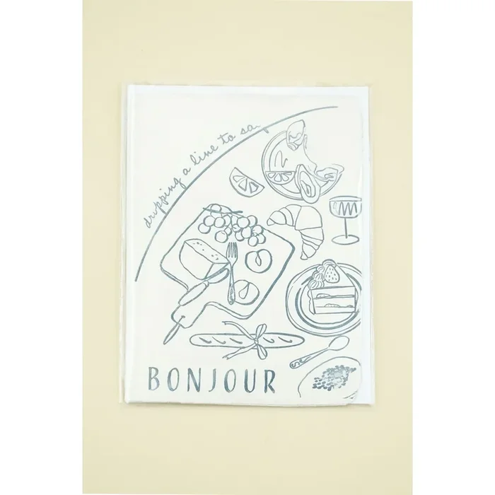 Paper Baristas – Bonjour – Greeting Card