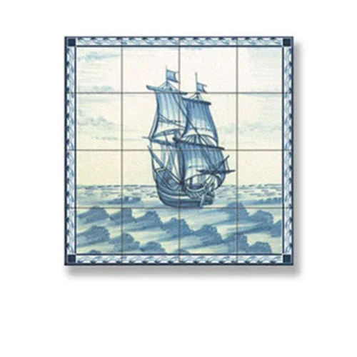 Picture Mosaic Tile Sheet, Sailing Ship
