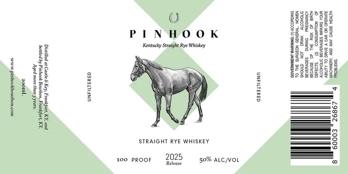 Pinhook Kentucky Straight Rye Whiskey 2025 Release 200ml