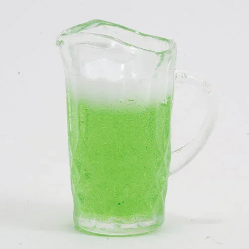 Pitcher of Green Beer with Froth, 1:12 Miniature Scale