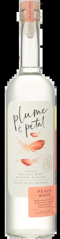PLUME AND PETAL VODKA PEACH WAVE NATURAL FLAVOR FLORIDA 750ML