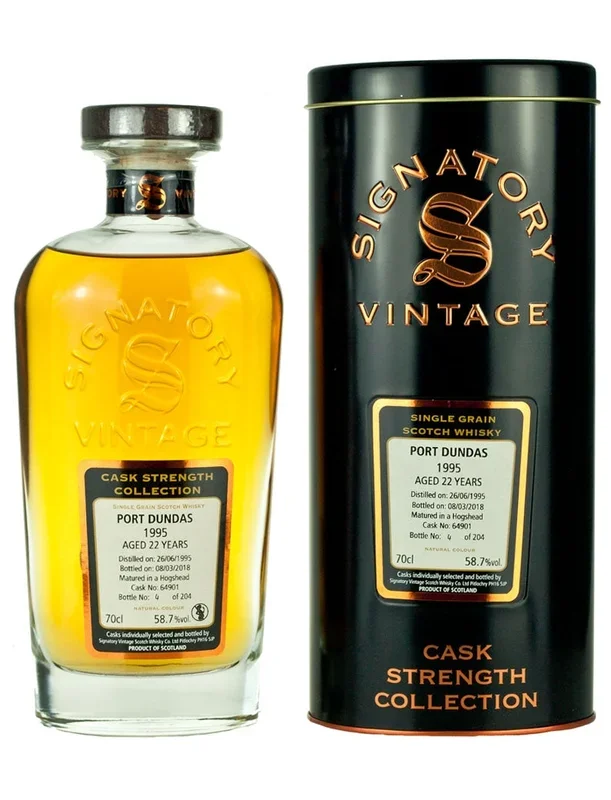 Port Dundas 22 Year Old 1995 Signatory Cask Strength