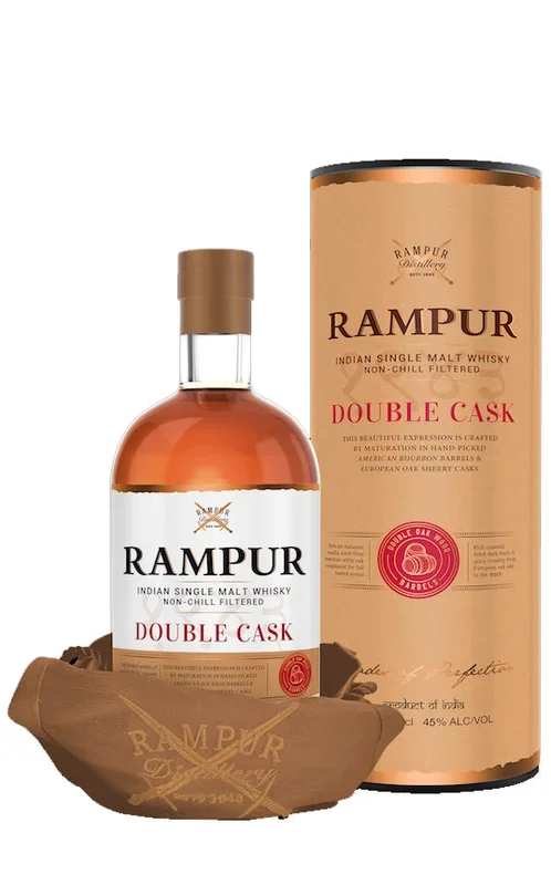 RAMPUR WHISKEY SINGLE MALT DOUBLE CASK INDIA 750ML