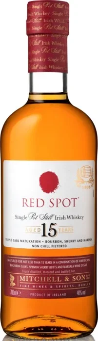 RED SPOT WHISKEY SINGLE POT STILL IRISH 92PF 15YR 750ML