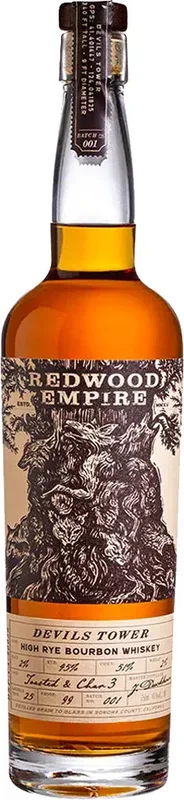 Redwood Empire Devil’s Tower Hye Rye Bourbon Whiskey 750ml