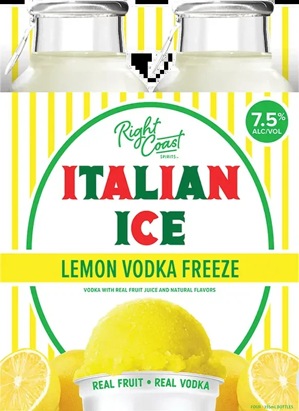 Right Coast Spirits ‘Italian Ice’ Lemon Vodka Freeze Cocktail (1.42L)