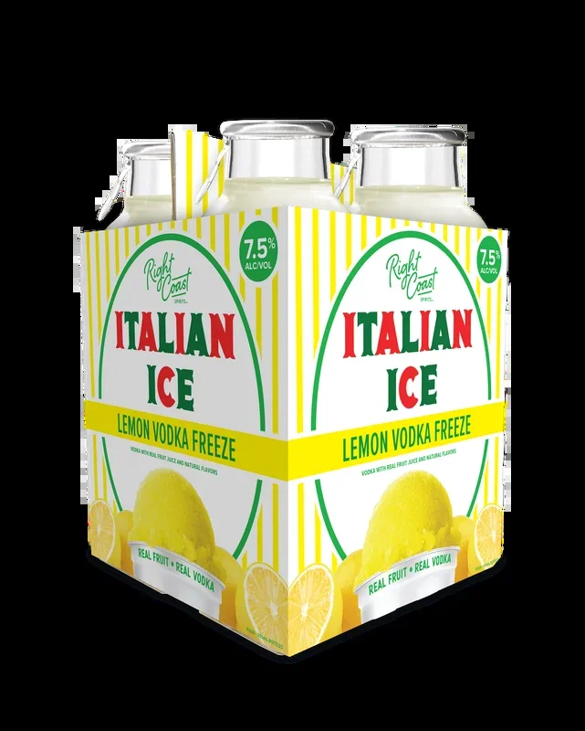 Right Coast Vodka Italian Ice Lemon Nr 6/4PK 375
