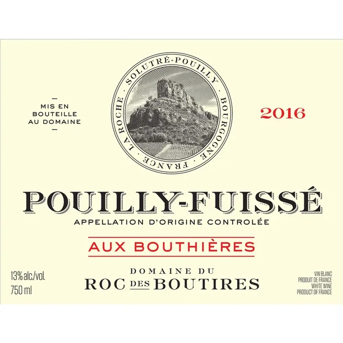 Roc Des Boutires Aux Bouthieres Pouilly-Fuisse Chardonnay 750ml
