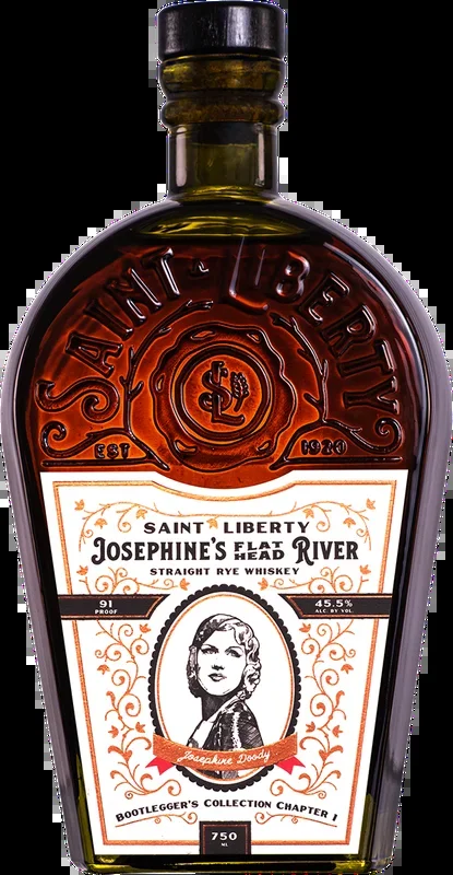SAINT LIBERTY JOSEPHINES FLAT HEAD RIVER WHISKEY RYE BOOTLEGGERS COLLECTION CHAPTER 1 TENNESSEE 750ML