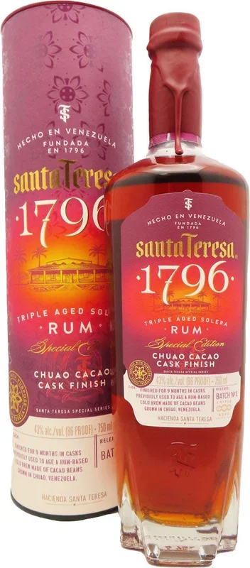 Santa Teresa 1796 Chuao Cacao Cask Solera Rum Batch No. 1 750ml