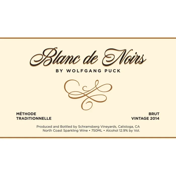 Schramsberg North Coast Blanc De Noirs 750ml Wolfgang Puck