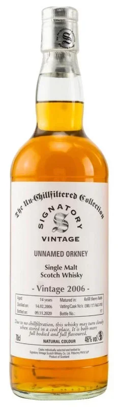 Signatory Unnamed Orkney 2006 14 Year Old Single Barrel Single Malt Whisky 750ml