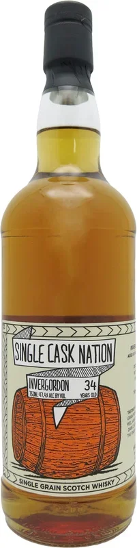 Single Cask Nation Invergordon Single Malt Scotch 34 Year Old 1988 750ml