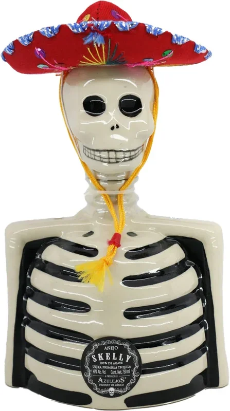 Skelly Anejo Ceramic Tequila 750ml