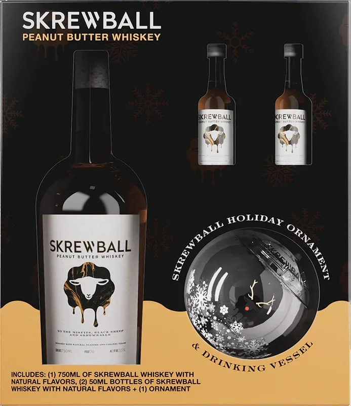 Skrewball Peanut Butter Whisky The Holiday Gift Set