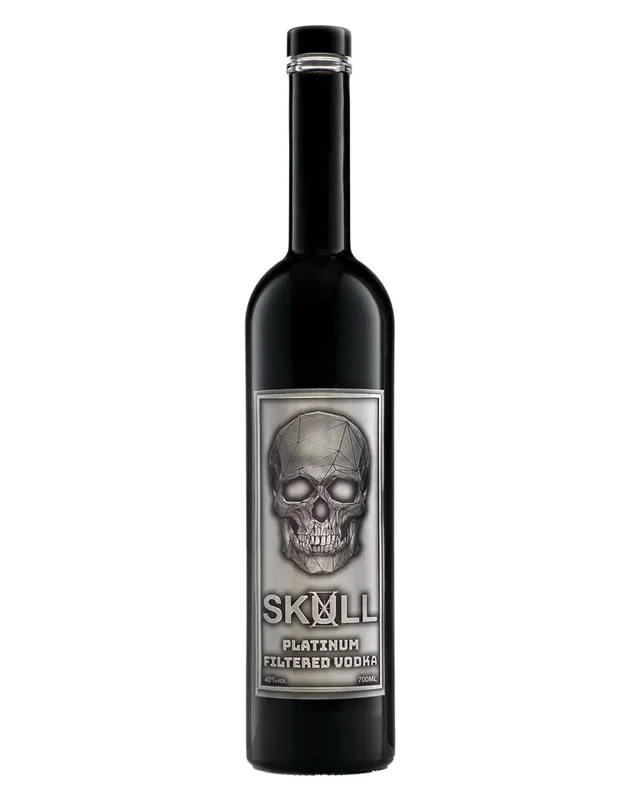 Skull X Platinum Filtered Vodka, 70 cl