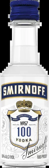 Smirnoff No.57 100 Proof Blue Label Export Strength Vodka (50mL)
