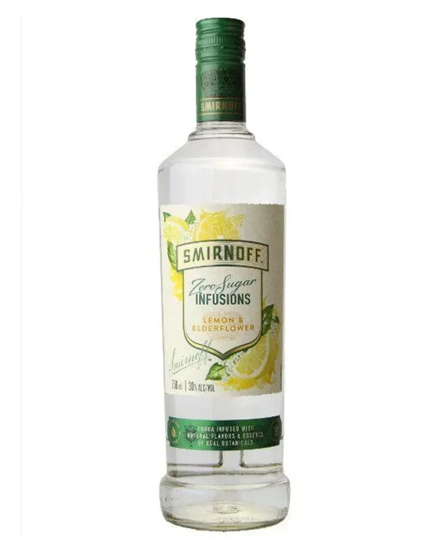 Smirnoff Zero Lemon and Elderflower, 75 cl