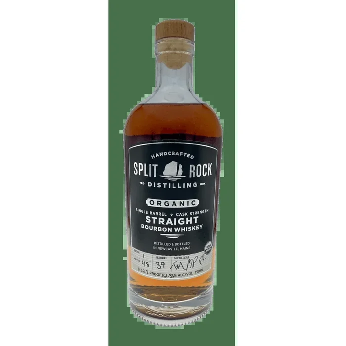 Split Rock Single Barrel Cask Strength Organic Straight Bourbon Whiskey (750mL)
