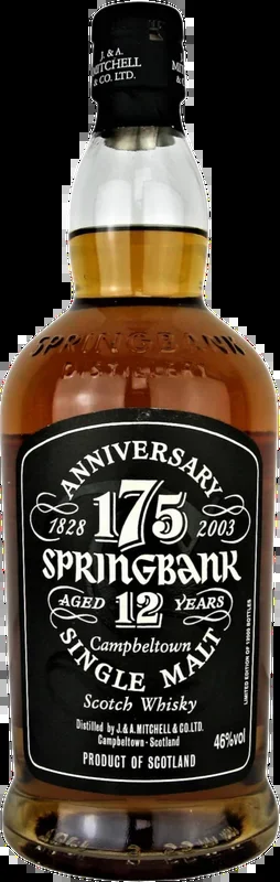 Springbank 12 Year Old 175th Anniversary Single Malt Scotch Whisky