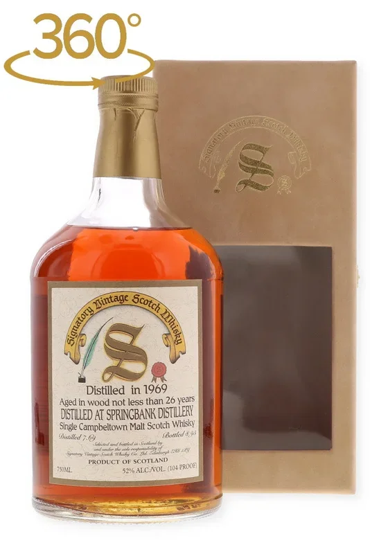 Springbank 1969 26 Year Old Signatory Vintage Dumpy Collection 52%