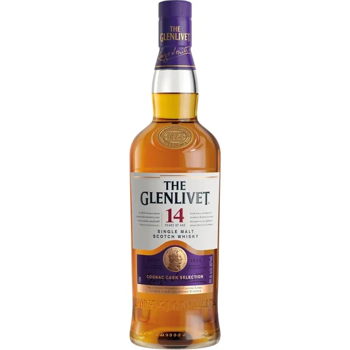 The Glenlivet Single Malt Scotch Cognac Cask Selection 14 Year Whiskey