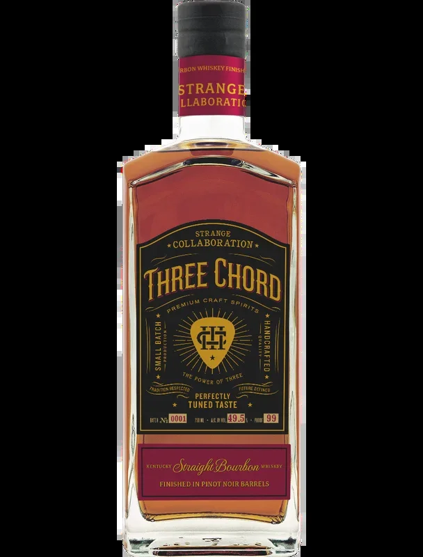 THREE CHORD STRANGE COLLABORATION BOURBON STRAIGHT FINISHED IN PINOT NOIR BARRELS KENTUCKY 750ML