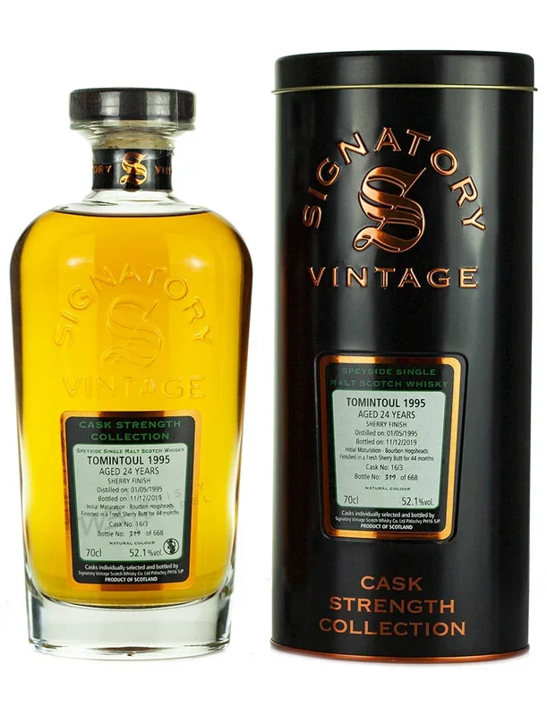 Tomintoul 24 Year Old Sherry 1995 Signatory Cask Strength