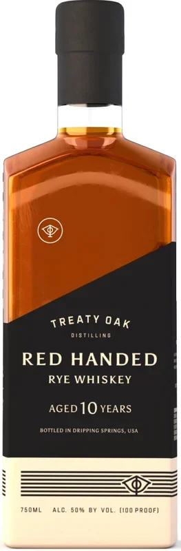 Treaty Oak Red Handed Rye Whiskey 10 Year Old 750ml