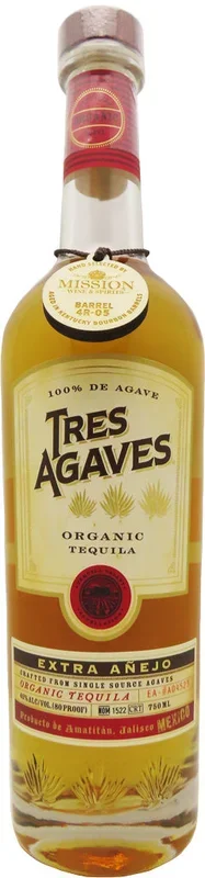 Tres Agaves “Mission Exclusive” Single Barrel Extra Anejo Tequila 750ml