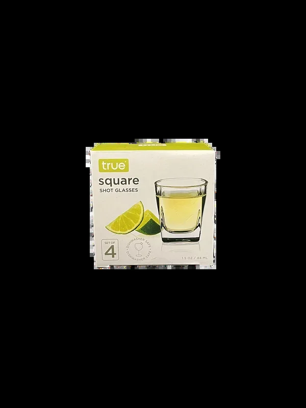 True Square 1.5oz Shot Glass 4PK